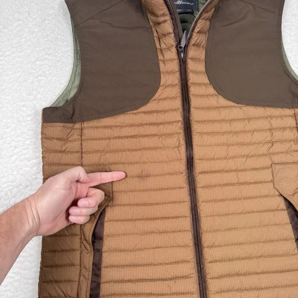 Eddie Bauer Sport Shop Vest Large TL Goose Down Quilted Full Zip Stormdown 700 - Picture 3 of 12